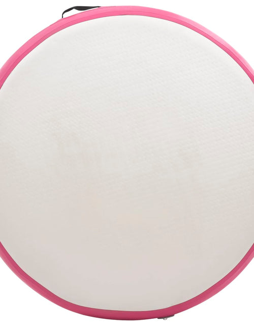 Загрузите изображение в средство просмотра галереи, Saltea de gimnastică gonflabilă cu pompă roz 100x100x15 cm PVC
