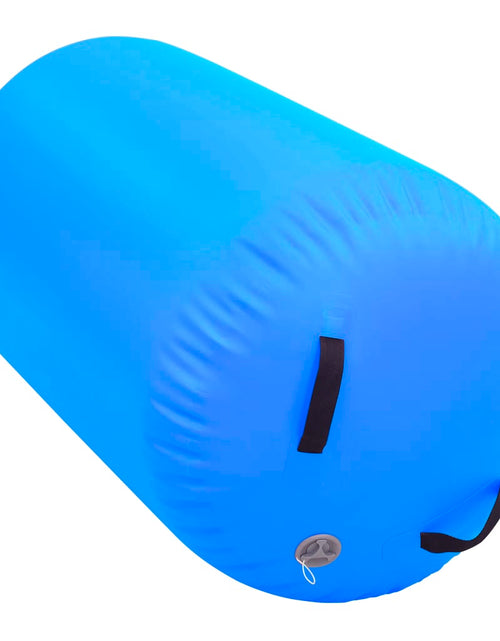 Загрузите изображение в средство просмотра галереи, Rulou de gimnastică gonflabil cu pompă, albastru, 100x60 cm PVC
