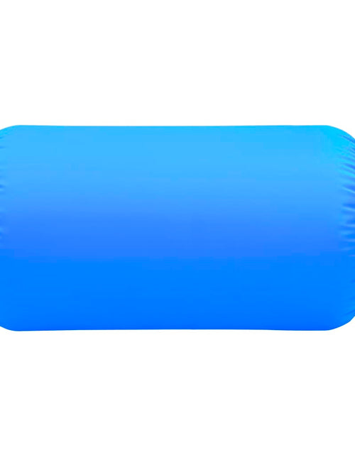 Încărcați imaginea în vizualizatorul Galerie, Rulou de gimnastică gonflabil cu pompă, albastru, 120x75 cm PVC
