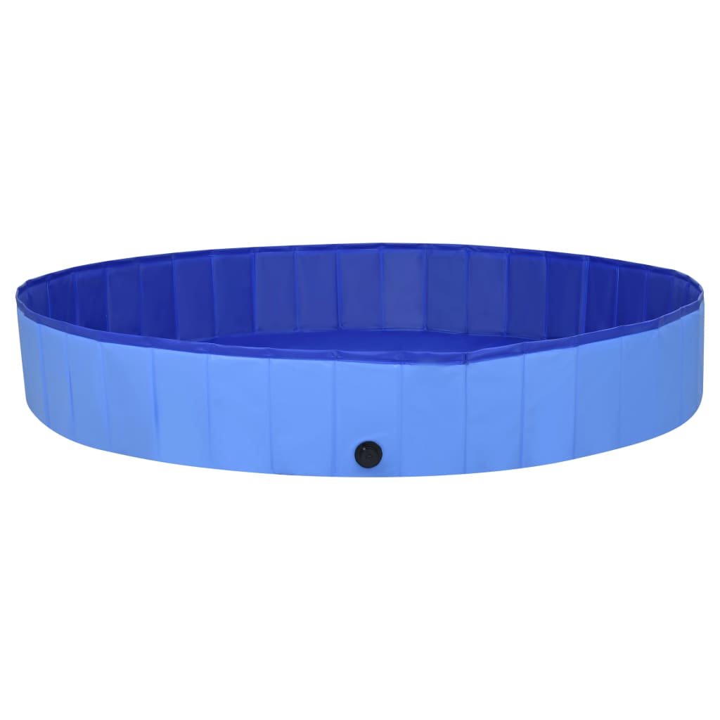 Piscină pentru câini pliabilă, albastru, 200 x 30 cm, PVC