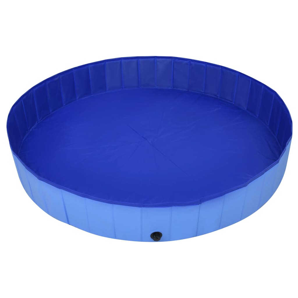 Piscină pentru câini pliabilă, albastru, 200 x 30 cm, PVC