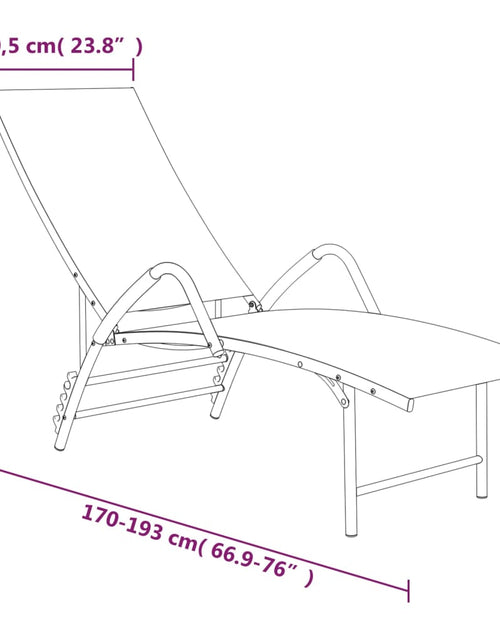 Încărcați imaginea în vizualizatorul Galerie, Șezlong de plajă, negru, aluminiu &amp; textilenă
