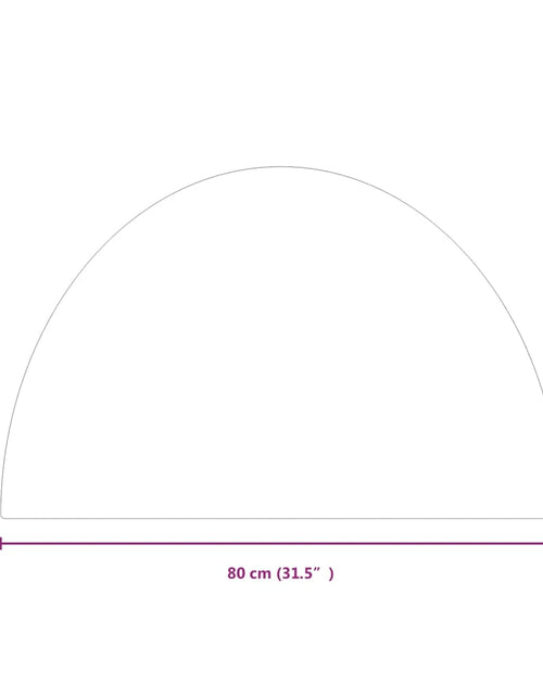 Încărcați imaginea în vizualizatorul Galerie, Placă de sticlă pentru șemineu, semi-rotundă, 800x500 mm
