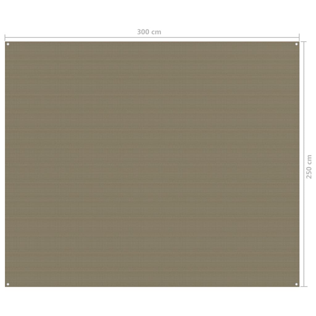 Covor pentru cort, gri taupe, 250x300 cm - Lando