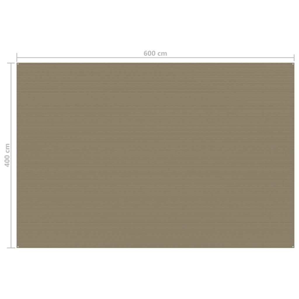 Covor pentru cort, gri taupe, 400x600 cm