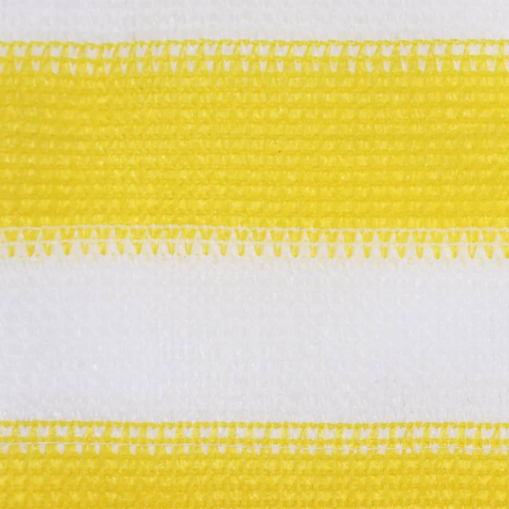 Paravan de balcon, galben și alb, 90x500 cm, HDPE