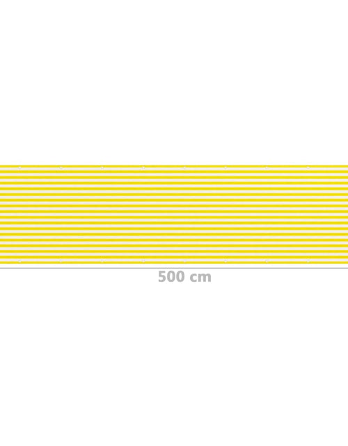 Încărcați imaginea în vizualizatorul Galerie, Paravan de balcon, galben și alb, 120x500 cm, HDPE
