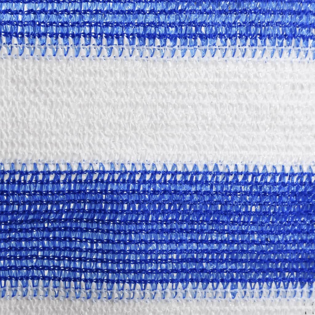 Paravan de balcon, albastru și alb, 90x500 cm, HDPE