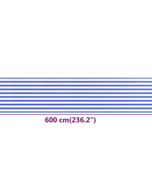 Загрузите изображение в средство просмотра галереи, Paravan de balcon, albastru și alb, 120x600 cm, HDPE
