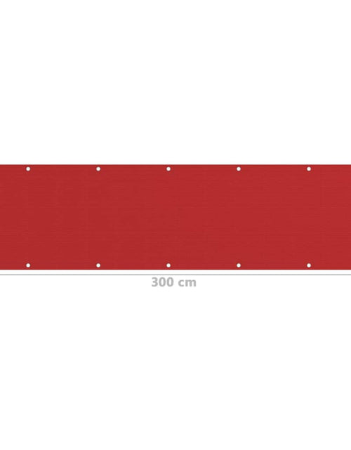 Încărcați imaginea în vizualizatorul Galerie, Paravan de balcon, roșu, 75x300 cm, HDPE
