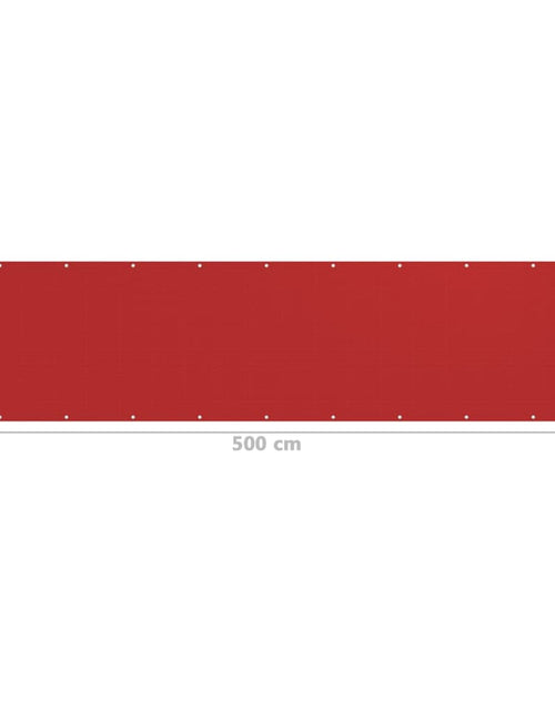 Загрузите изображение в средство просмотра галереи, Paravan de balcon, roșu, 120x500 cm, HDPE
