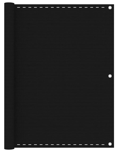 Încărcați imaginea în vizualizatorul Galerie, Paravan de balcon, negru, 120x500 cm, HDPE

