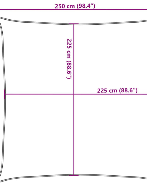 Загрузите изображение в средство просмотра галереи, Pânză parasolar, antracit, 2,5 x 2,5 m, HDPE, 160 g/m²
