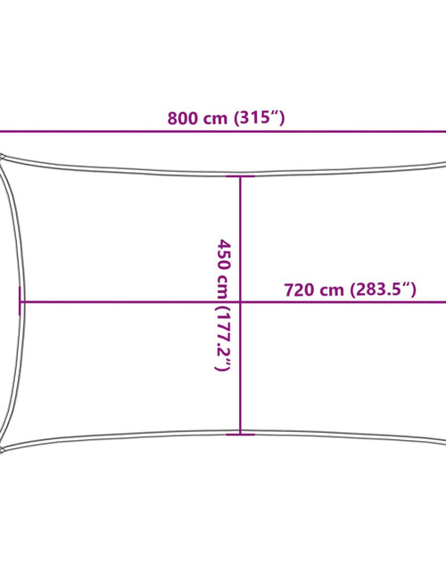 Загрузите изображение в средство просмотра галереи, Pânză parasolar, antracit, 5x8 m, HDPE, 160 g/m²
