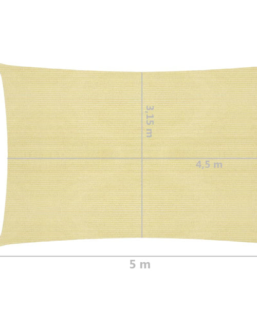 Загрузите изображение в средство просмотра галереи, Pânză parasolar, bej, 3,5 x 5 m, HDPE, 160 g/m²
