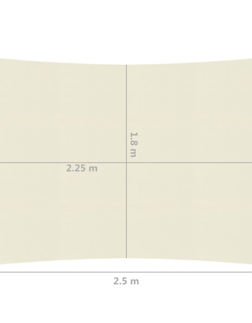 Încărcați imaginea în vizualizatorul Galerie, Pânză parasolar, crem, 2 x 2,5 m, 160 g/m², HDPE
