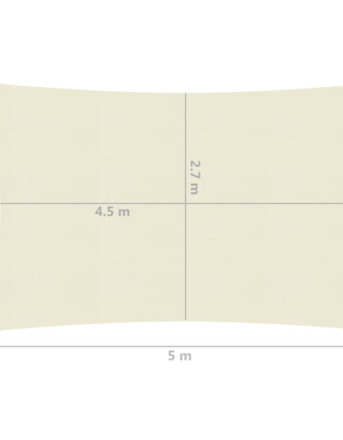 Încărcați imaginea în vizualizatorul Galerie, Pânză parasolar, crem, 3 x 5 m, 160 g/m² , HDPE
