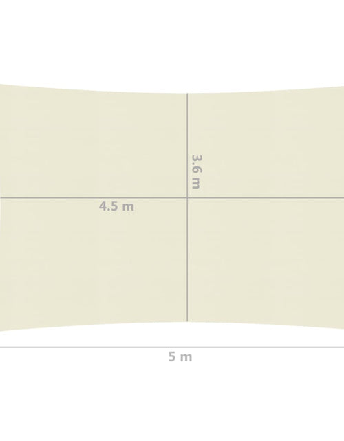 Загрузите изображение в средство просмотра галереи, Pânză parasolar, crem, 4 x 5 m, HDPE, 160 g/m²
