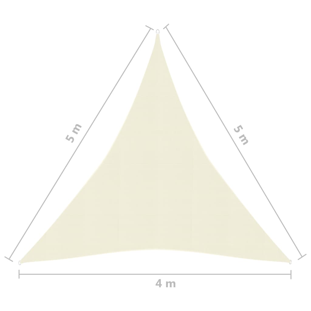 Pânză parasolar, crem, 4x5x5 m, HDPE, 160 g/m²