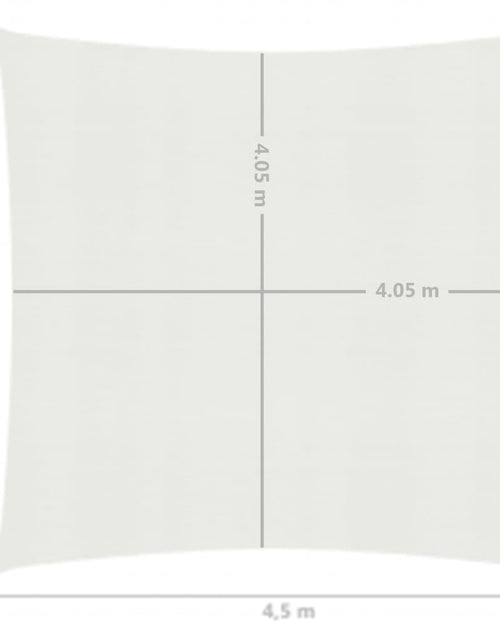 Загрузите изображение в средство просмотра галереи, Pânză parasolar, alb, 4,5 x 4,5 m, HDPE, 160 g/m²
