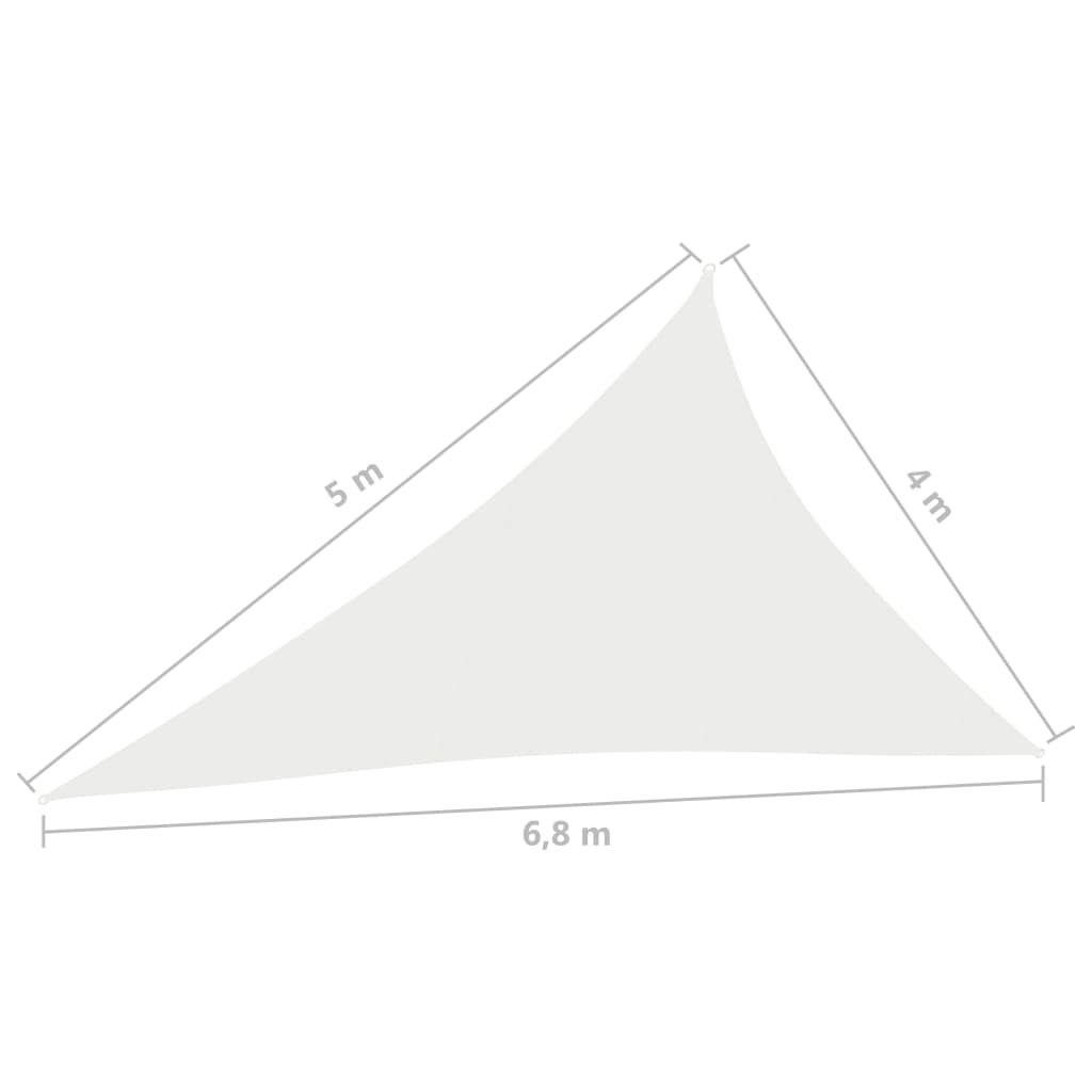 Pânză parasolar, alb, 4x5x6,8 m, HDPE, 160 g/m²