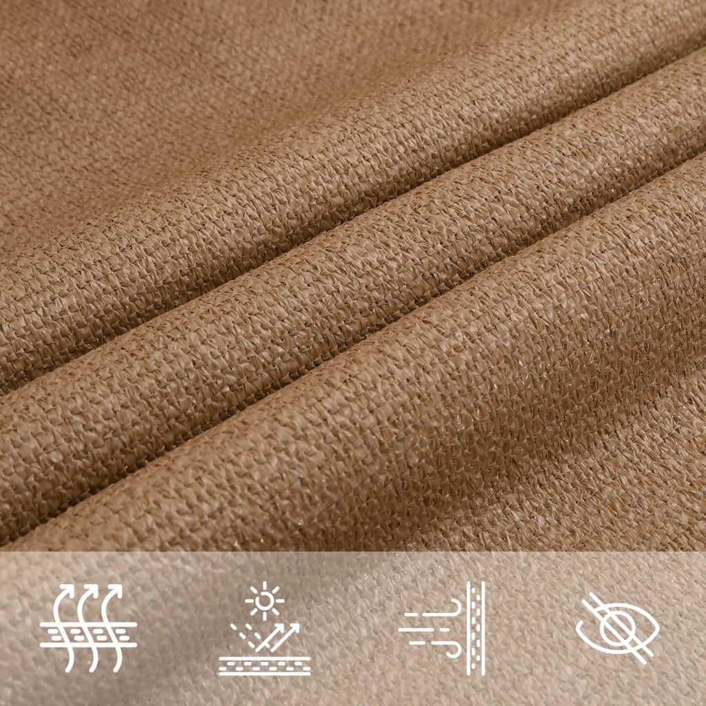 Pânză parasolar, gri taupe, 2,5 x 2,5 m, HDPE, 160 g/m²