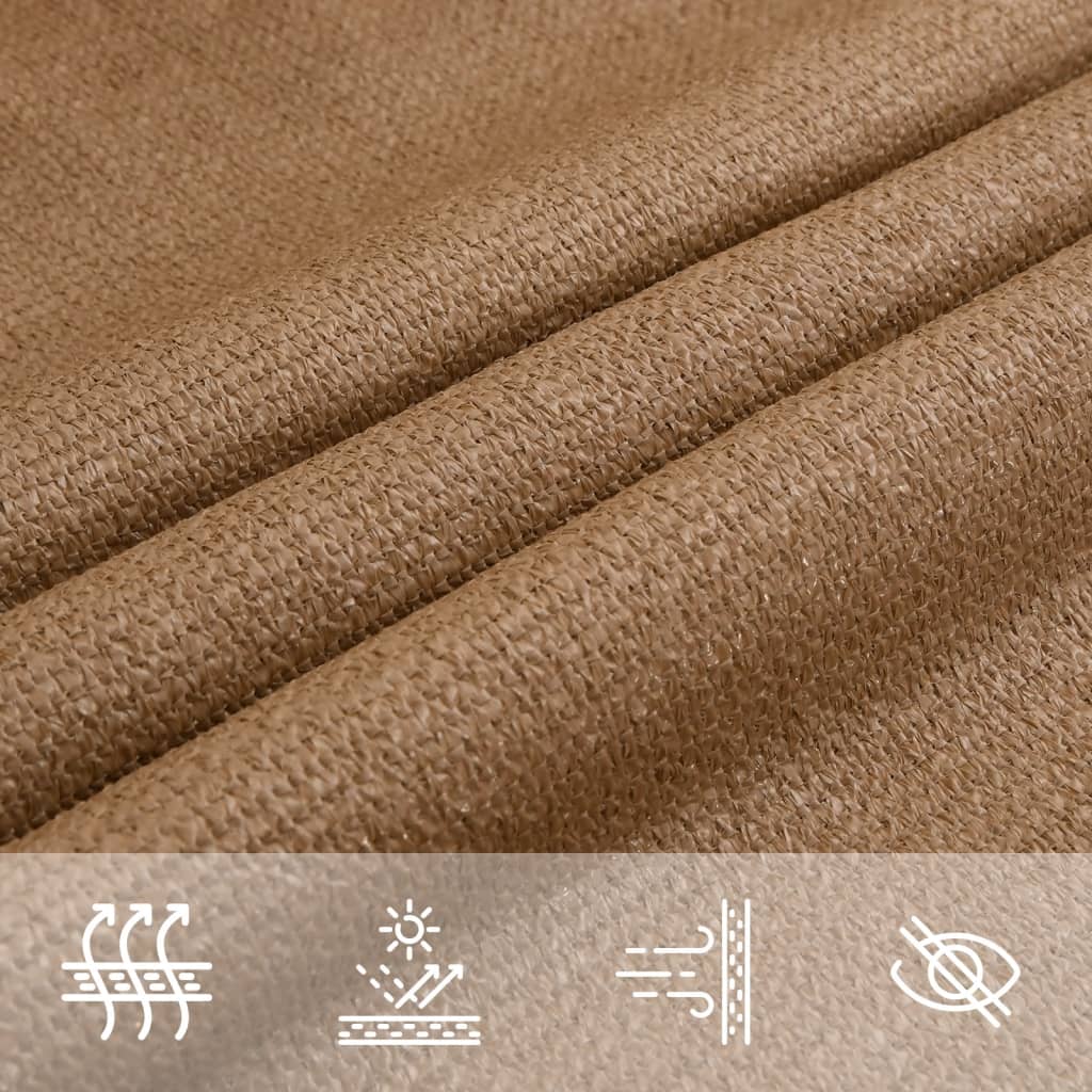 Pânză parasolar, gri taupe, 4 x 4 m, HDPE, 160 g/m²