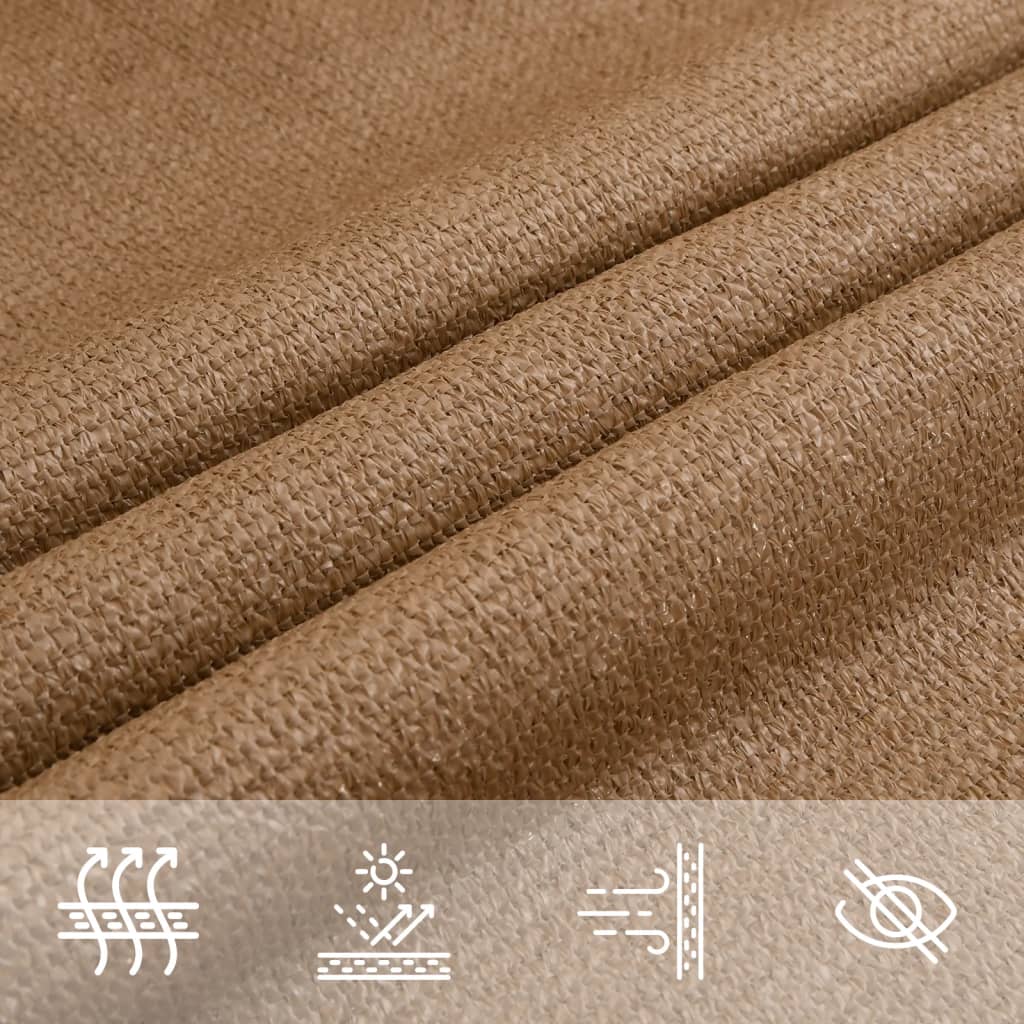 Pânză parasolar, gri taupe, 4,5x4,5 m, HDPE, 160 g/m²