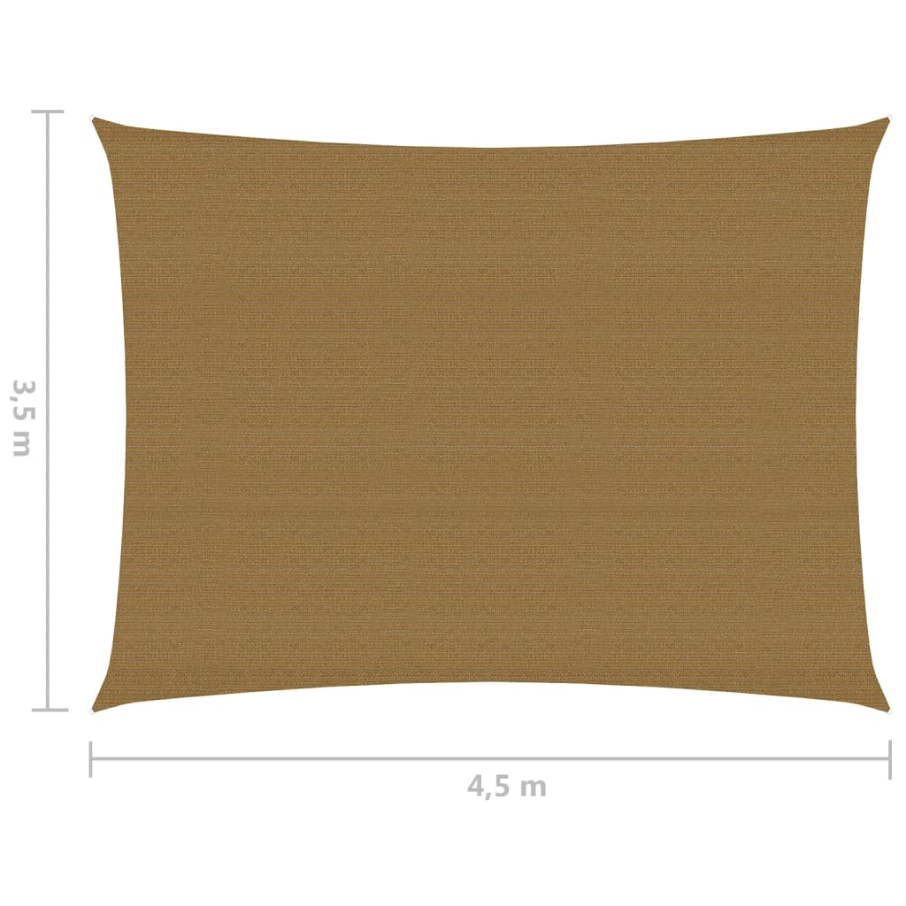 Pânză parasolar, gri taupe, 3,5x4,5 m, HDPE, 160 g/m²