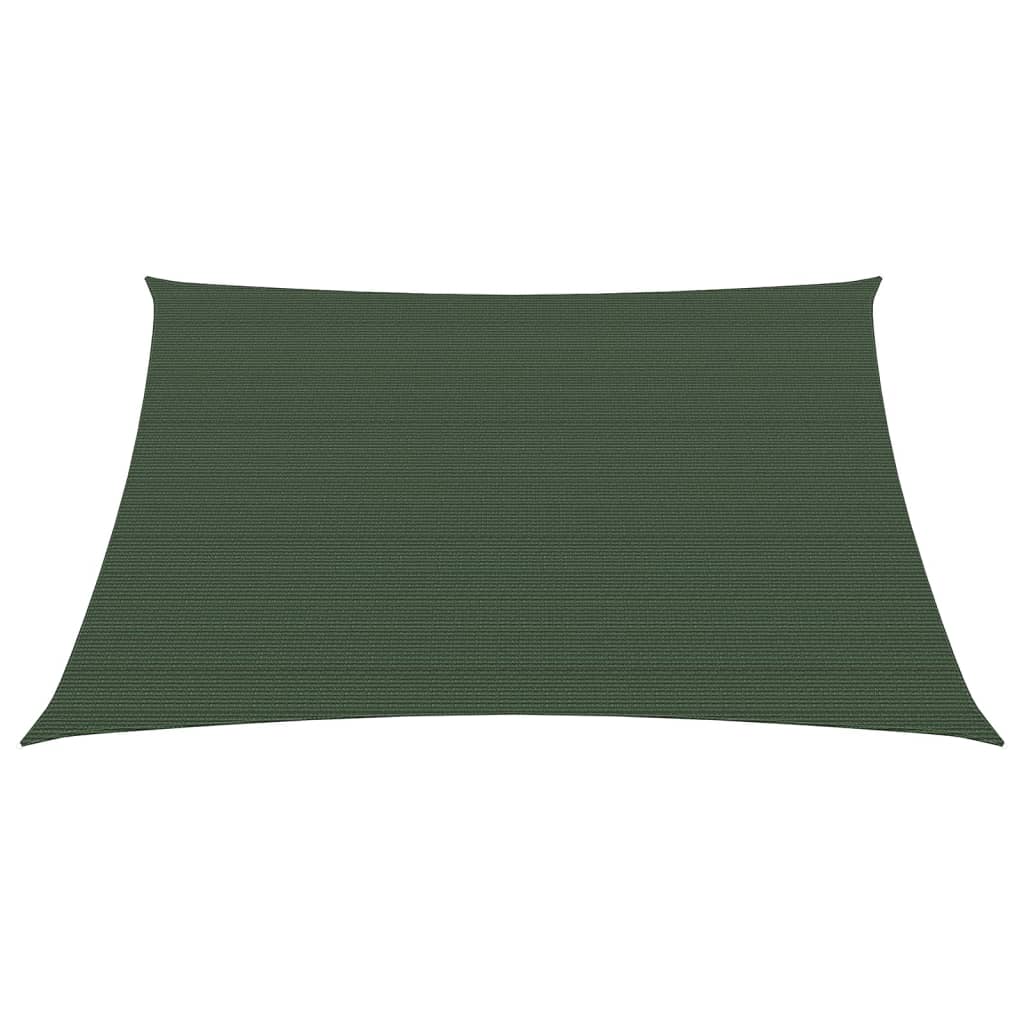 Pânză parasolar, verde închis, 4,5x4,5 m, HDPE, 160 g/m²