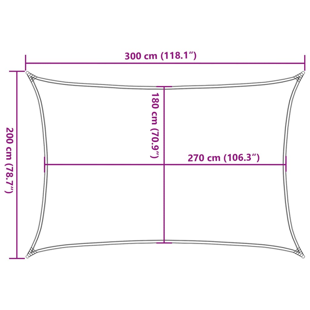 Parasolar, verde închis, 2x3 m, HDPE, 160 g/m²