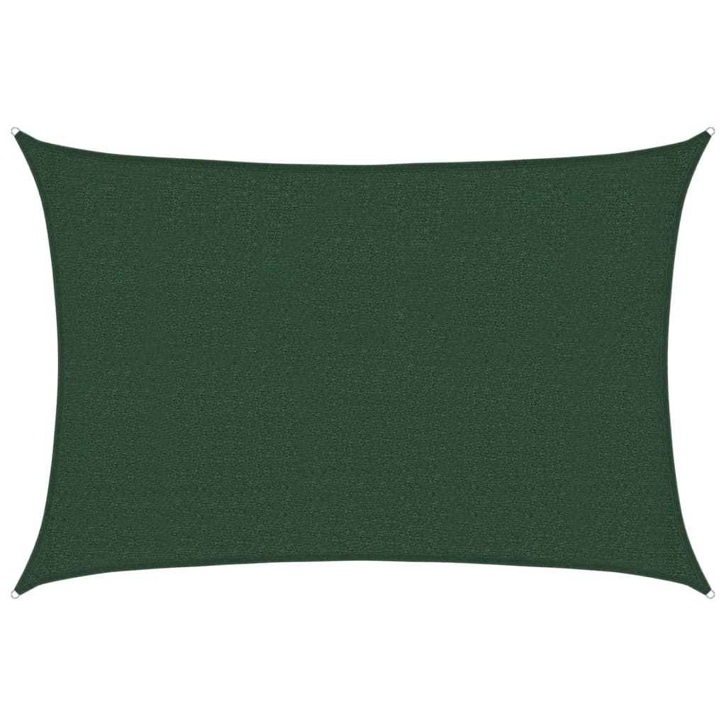 Pânză parasolar, verde închis, 2,5x3,5 m, HDPE, 160 g/m²