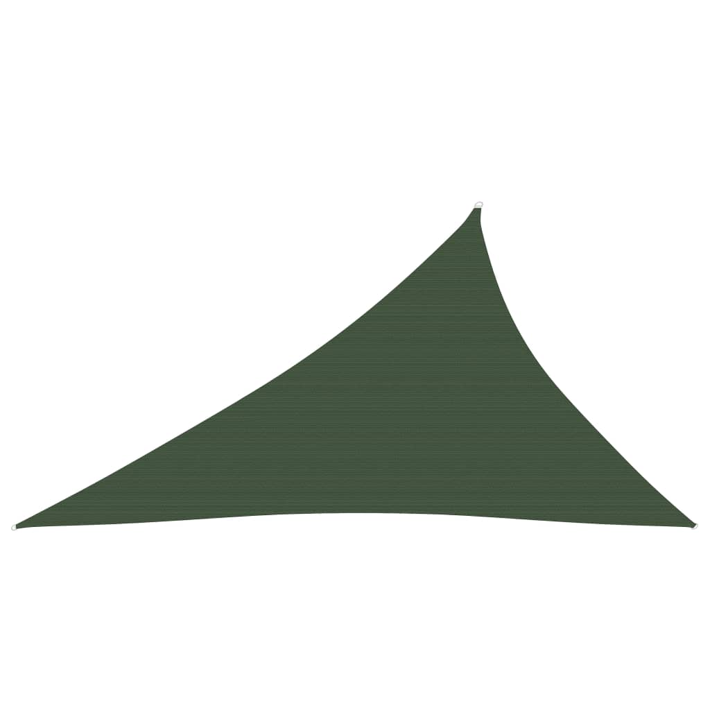 Pânză parasolar, verde închis, 3x4x5 m, HDPE, 160 g/m²