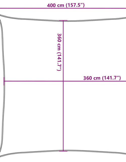 Загрузите изображение в средство просмотра галереи, Pânză parasolar, albastru, 4x4 m, HDPE, 160 g/m², pătrat
