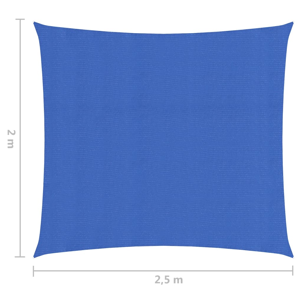 Pânză parasolar, albastru, 2x2,5 m, HDPE, 160 g/m²