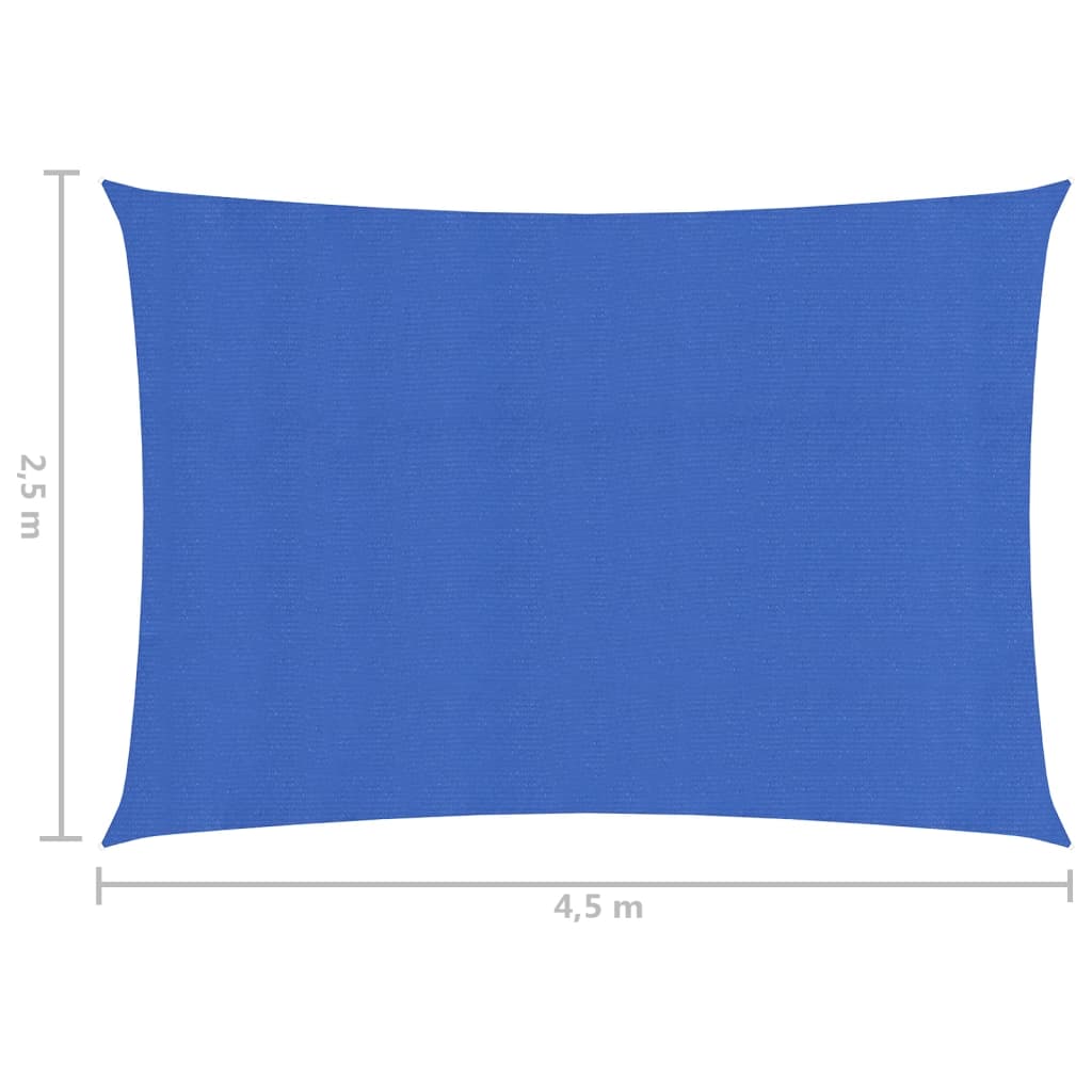 Pânză parasolar, albastru, 2,5x4,5 m, HDPE, 160 g/m²