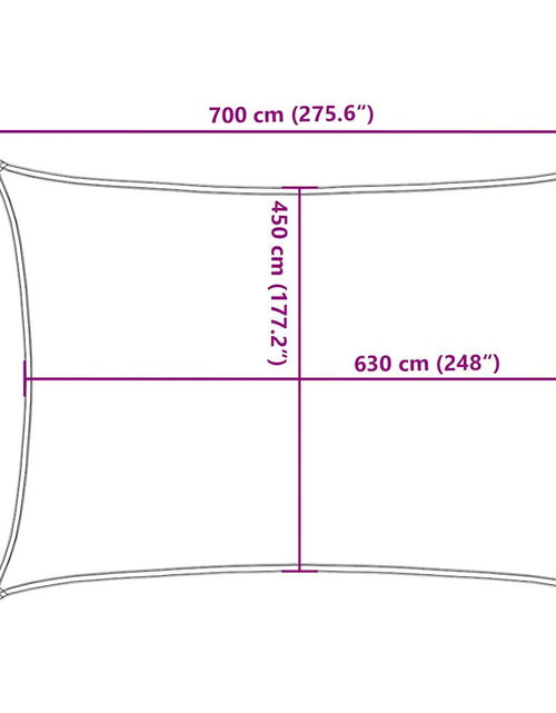 Загрузите изображение в средство просмотра галереи, Pânză parasolar, albastru dreptunghiular 5x7 m HDPE 160 g/m²
