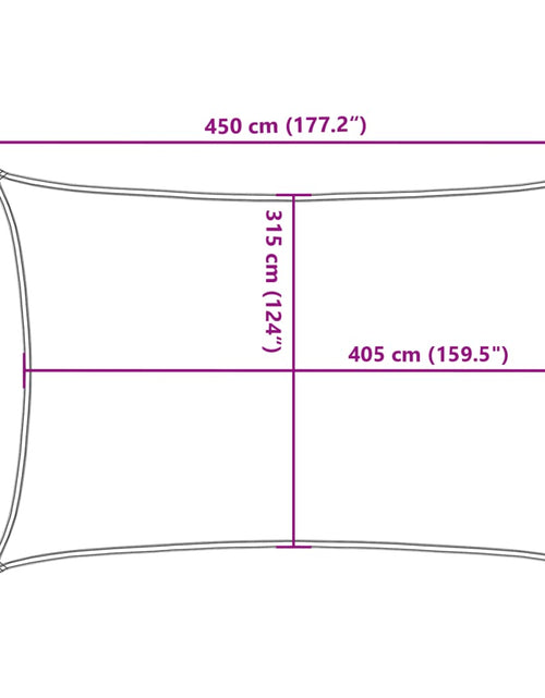 Загрузите изображение в средство просмотра галереи, Pânză parasolar galben dreptunghiular 3,5x4,5m HDPE 160 g/m²
