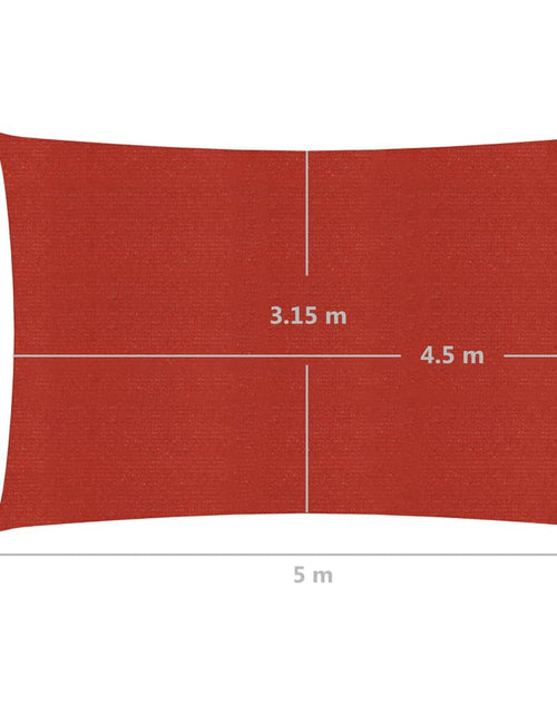 Загрузите изображение в средство просмотра галереи, Pânză parasolar, roșu, 3,5x5 m, HDPE, 160 g/m²
