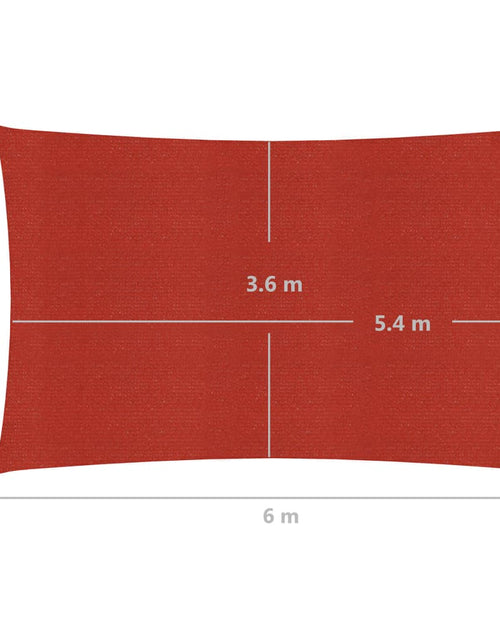 Încărcați imaginea în vizualizatorul Galerie, Pânză parasolar, roșu, 4x6 m, HDPE, 160 g/m²
