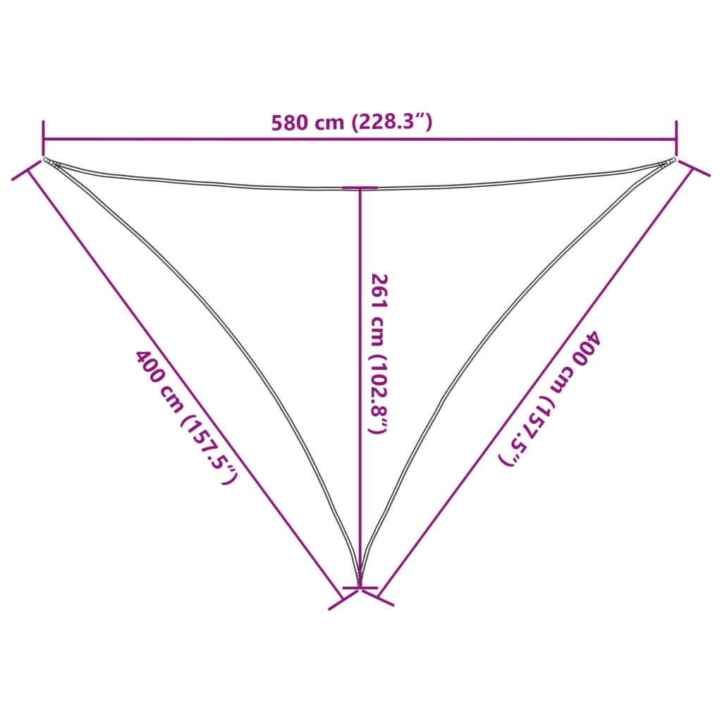 Pânză parasolar, roșu, 4x4x5,8 m, HDPE, 160 g/m²