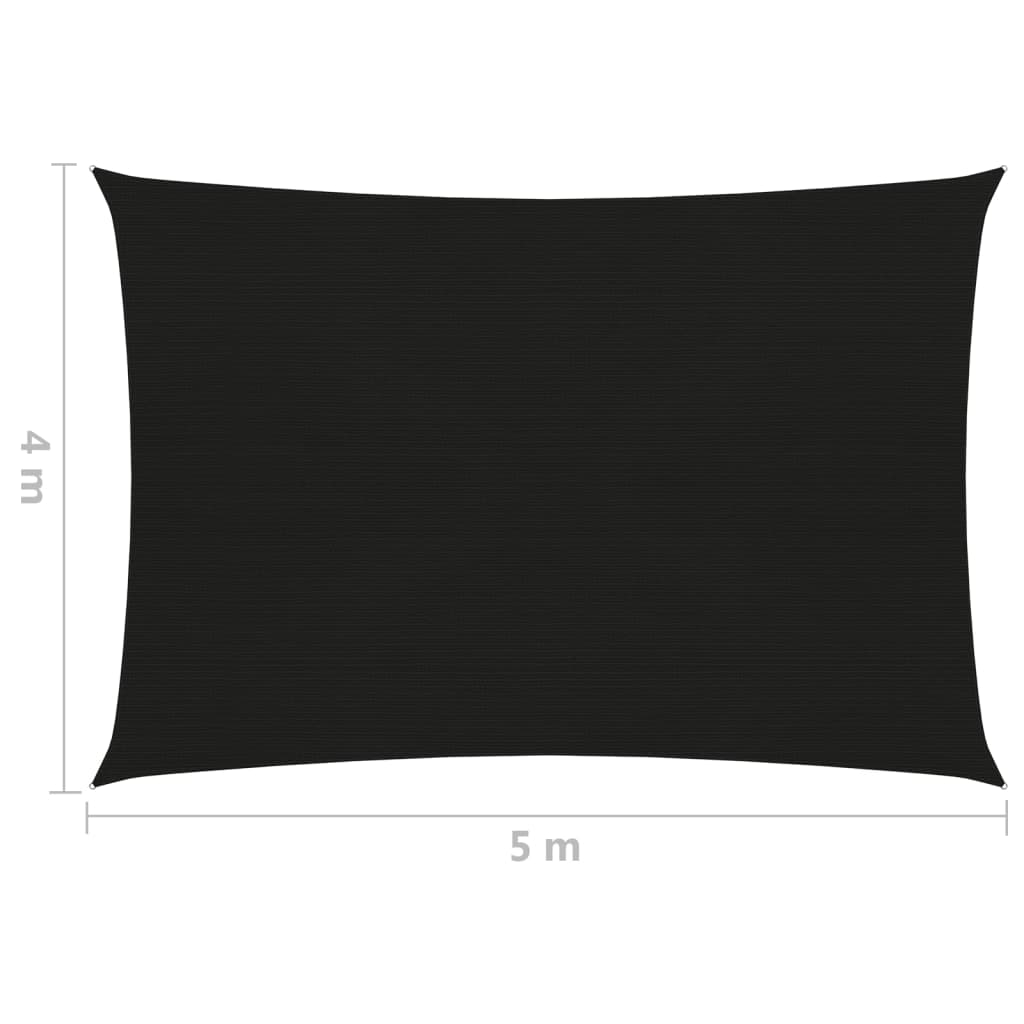 Pânză parasolar, negru, 2,5x3,5 m, HDPE, 160 g/m²