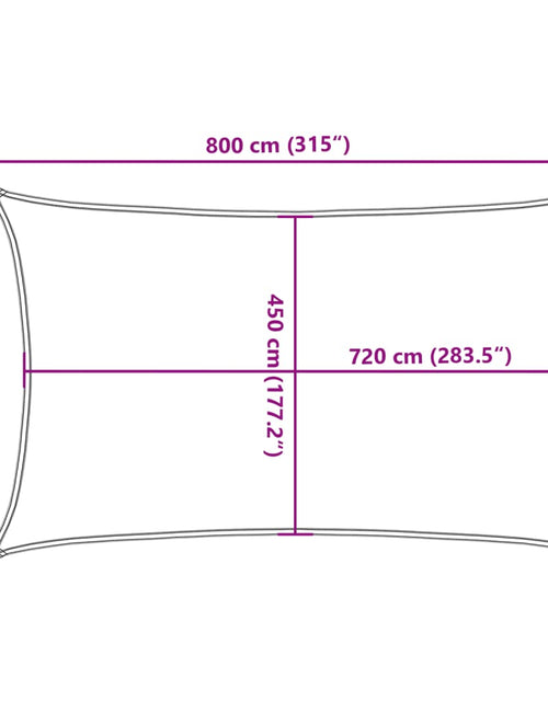 Загрузите изображение в средство просмотра галереи, Pânză parasolar , negru, 5x8 m , HDPE, 160 g/m²
