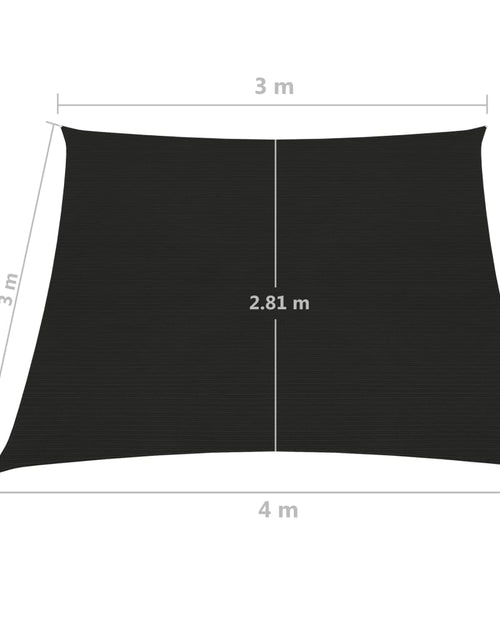 Încărcați imaginea în vizualizatorul Galerie, Pânză parasolar, negru, 3/4x3 m, HDPE, 160 g/m²
