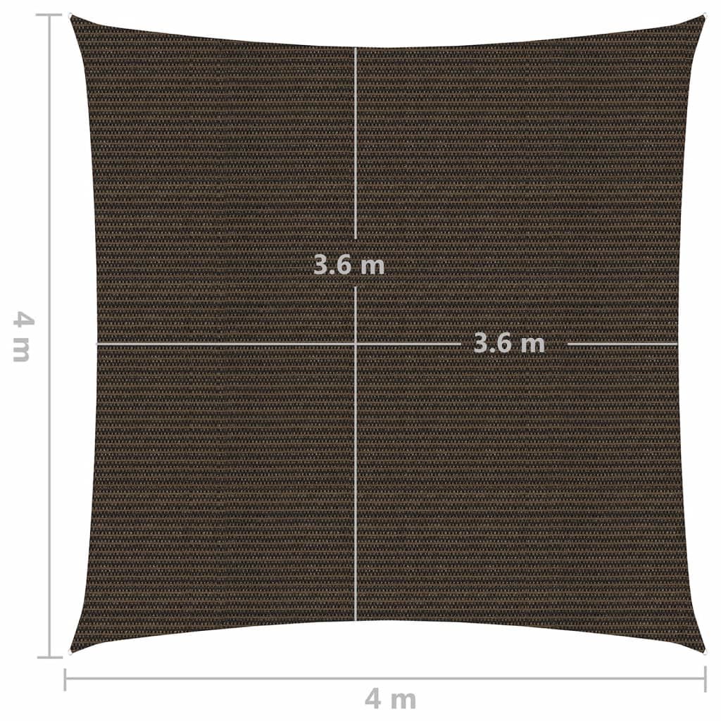 Pânză parasolar, maro, 4 x 4 m, 160 g / m², HDPE