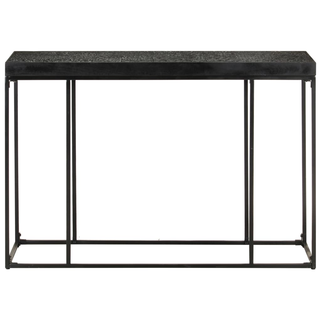 Masă consolă, negru, 110x35x76 cm, lemn masiv acacia și mango