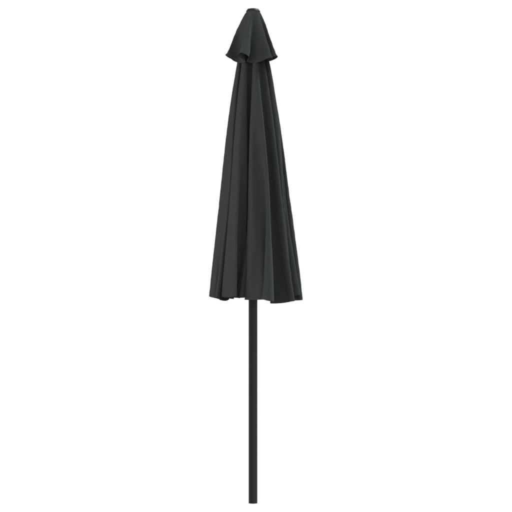 Umbrelă de balcon tijă aluminiu negru 270x144x222cm semicerc