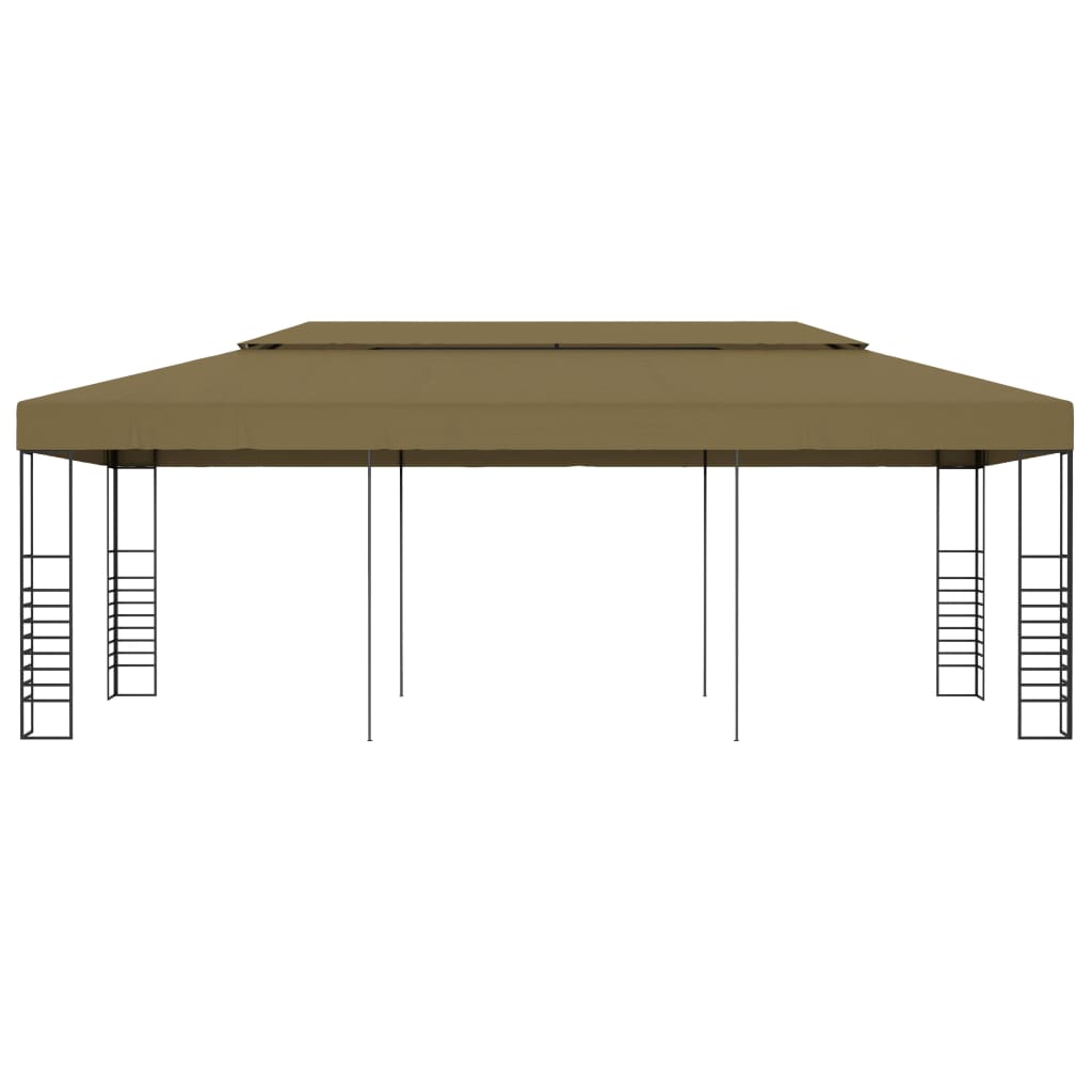 Pavilion de grădină, gri taupe, 6 x 3 x 2,7 m, 180 g/m²