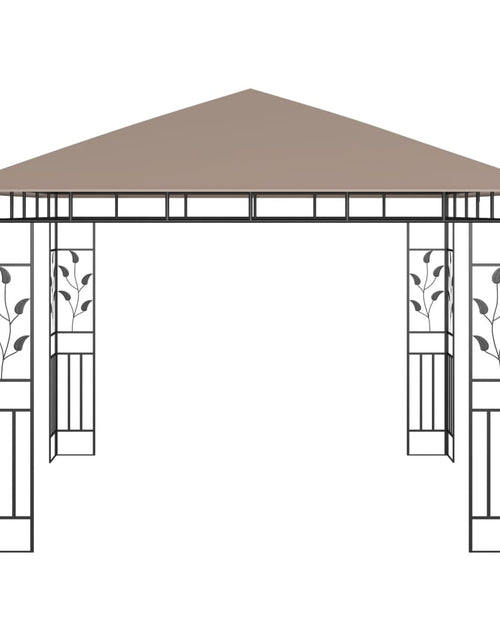 Încărcați imaginea în vizualizatorul Galerie, Pavilion cu plasă anti-țânțari, gri taupe, 3x3x2,73 m, 180 g/m²
