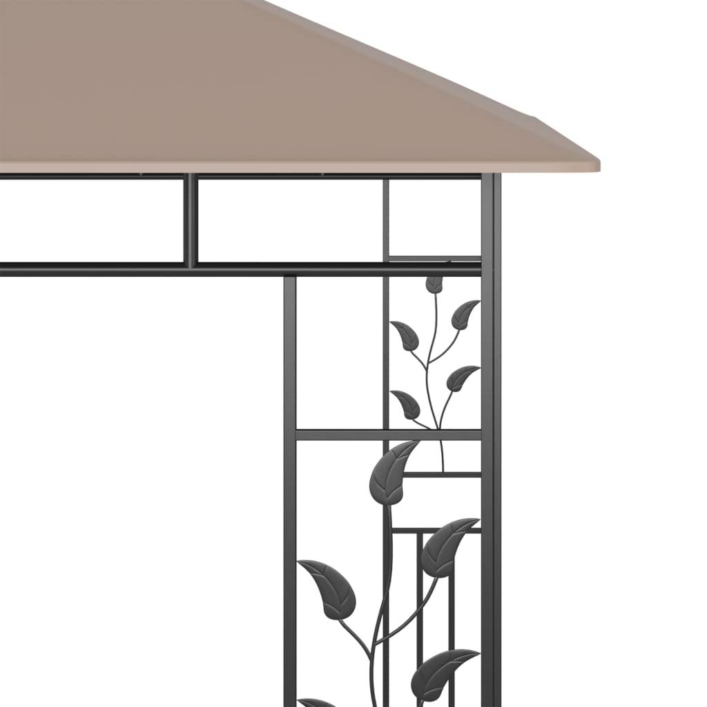 Pavilion cu plasă anti-țânțari, gri taupe, 3x3x2,73 m, 180 g/m²